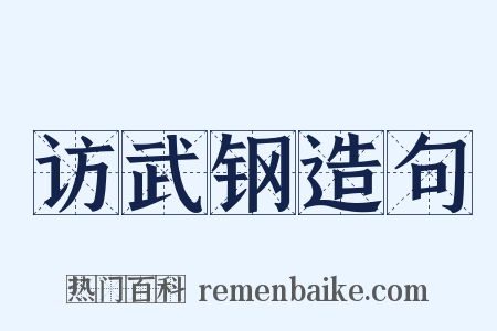 访武钢造句是什么意思的图片